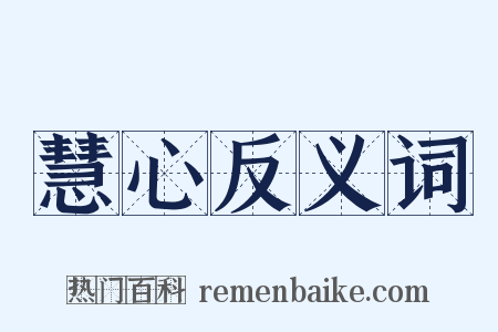 慧心反义词是什么意思的图片